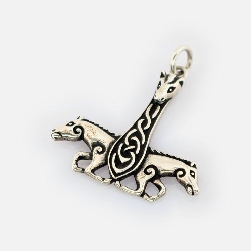 Silberanhänger mit Sleipnir im Wikingerstil