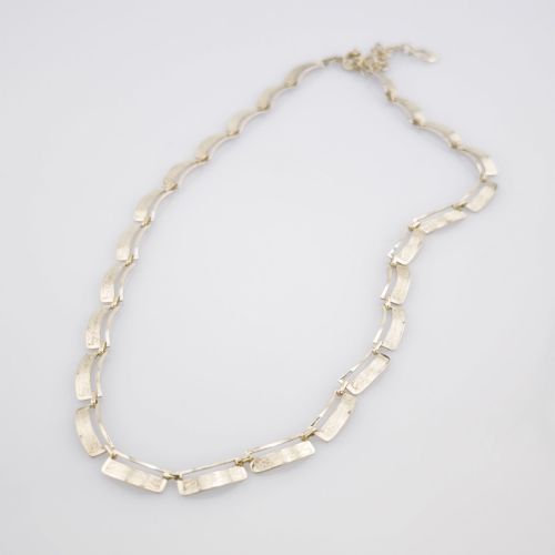 Silberkette aus Gliedern im Mid-Century-Stil