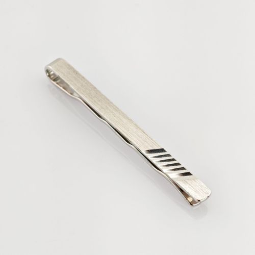 Silber Krawattennadel modern strukturiert