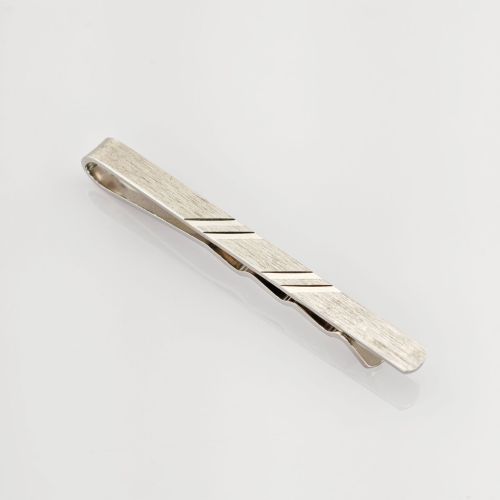 Silber Krawattennadel modern mit Gravur