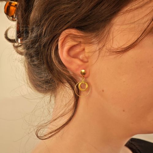 Moderne Ohrringe aus Gold – stilvolle Kreis-Designs