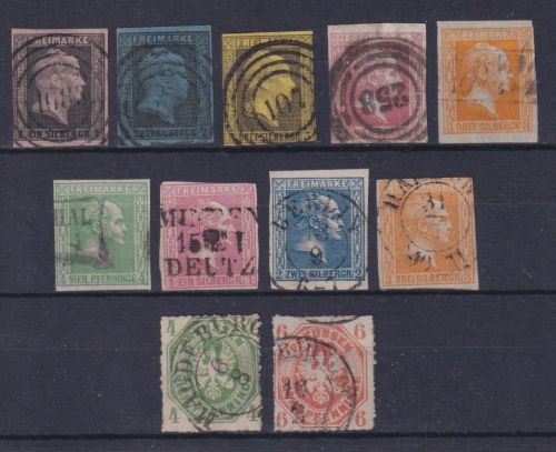 Preussen 1850-1865 - Sammlung / Partie in gestempelter Erhaltungen