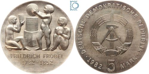 DDR 5 Mark 1982 - Friedrich Fröbel - stempelglanz - J.1584