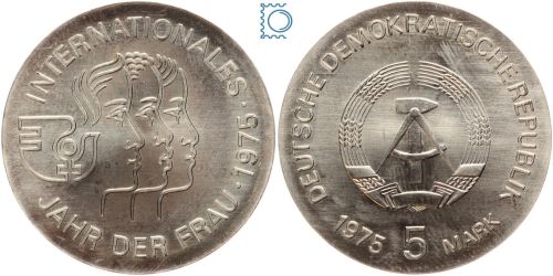 DDR 5 Mark 1975 - Internationales Jahr der Frau - stempelglanz - J.1558