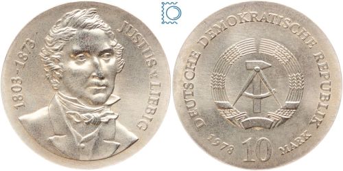 DDR 10 Mark 1978 - Justus von Liebig - stempelglanz - J.1567