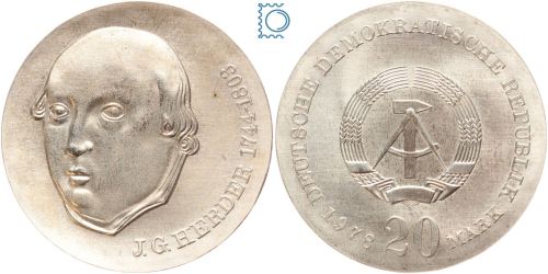 DDR 20 Mark 1978 - Johann Gottfried HERDER - stempelglanz - J.1570