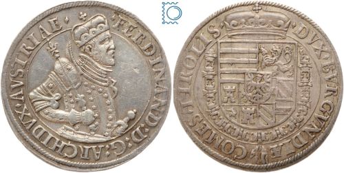 RDR Habsburg, Tirol 1 Taler Erzherzog Ferdinand II. (1564-1595) - Erhaltung!