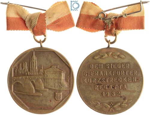 Frankfurt, Stadt - Bronzemedaille Preismedaille der 6. Regatta 1932