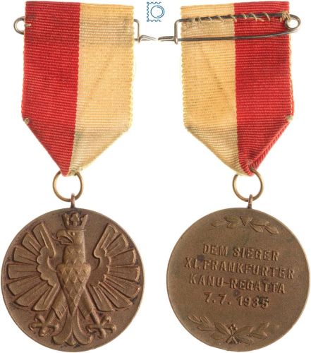 Frankfurt, Stadt - Bronzemedaille Preismedaille XI. Kanu-Regatta 1935