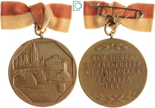 Frankfurt, Stadt - Bronzemedaille Preismedaille der 6. Regatta 1932
