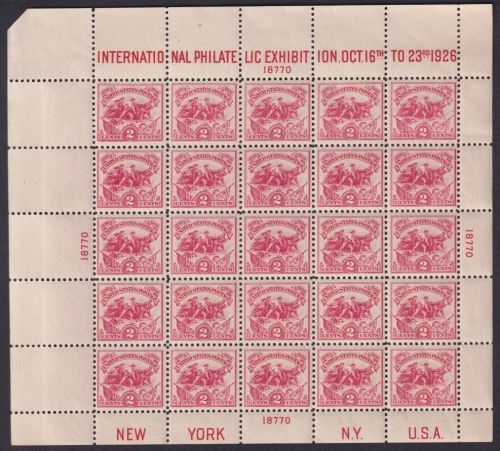 USA 1926 - Block 1 postfrisch (MNH) - Briefmarkenausstellung New York