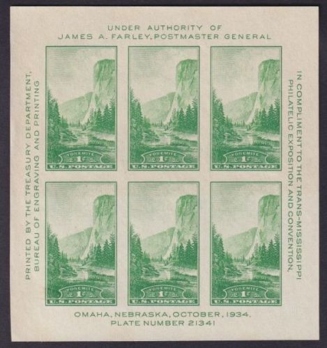 USA 1934 - Block 6 postfrisch - Philatelistische Ausstellung Trans-Mississippi