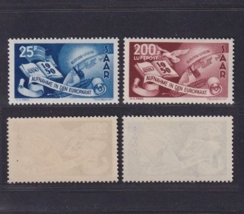 Saarland Michel Nr. 297-298 postfrisch - Aufnahme Saarland in den Europarat