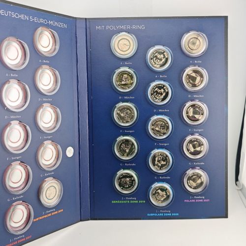 16x 5 Euro Münzen 2018-2021 ADFGJ im wunderschönen Sammelfolder!