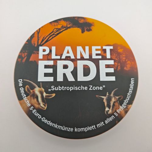 DEUTSCHLAND 5 Euro Satz 2018 ADFGJ Subtropische Zone in LED-Box von MDM