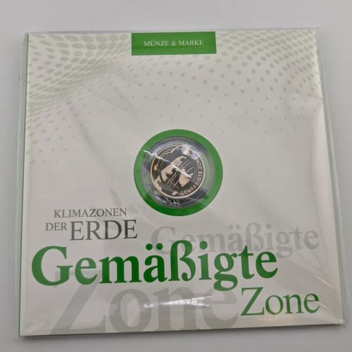 DEUTSCHLAND 5 Euro 2019 Gemäßigte Zone "Münze & Marke" im Blister