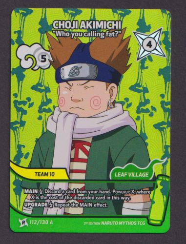 Naruto Mythos TCG Choji Akimichi 112/130 A 2nd Edition NM Englisch