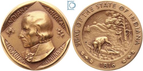 Medaille INDIANA Sesquicentennial Medal 1816-1866