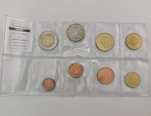 LETTLAND Kursmünzensatz KMS 2014 UNC in Folie (3,88€)