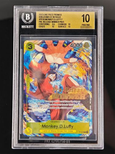 One Piece Monkey D. Luffy · P 036 Pre-Release Winner BGS 10 OP-04