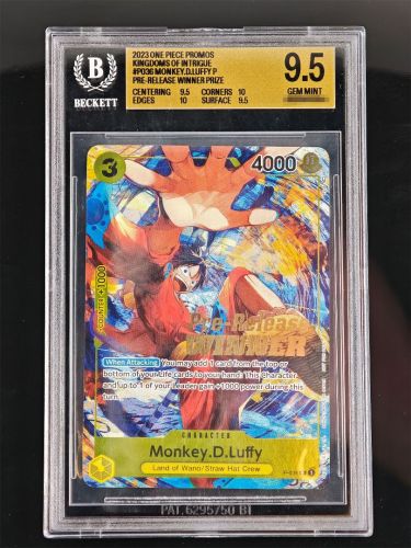 One Piece Monkey D. Luffy · P 036 Pre-Release Winner BGS 9,5 OP-04