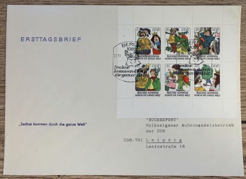 DDR, MiNr. 2281-2286 FDC Märchen - Sechs kommen durch die ganze Welt