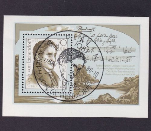 DDR, Block 92 gestempelt SST - Joseph von Eichendorfff