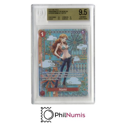 One Piece Nami · OP01-016 Alt Art SP Beckett 9,5 | Awakening Of The New Era 2023