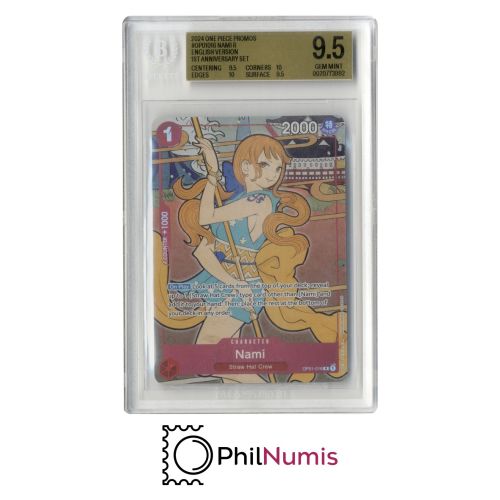One Piece Nami · OP01-016 Promo Beckett 9,5 | 1st Anniversary Set 2024