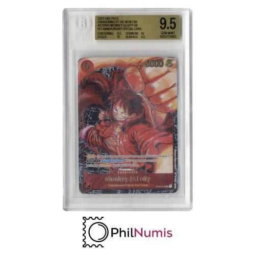 One Piece Monkey D. Luffy · ST01-012 SR Beckett 9,5 | Awakening Of The New Era