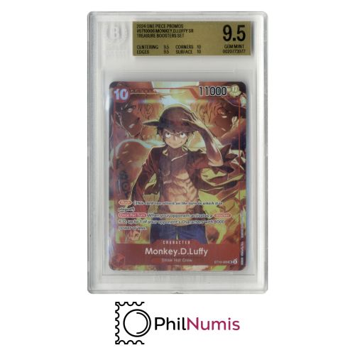 One Piece Monkey D. Luffy · ST10-006 SR Beckett 9,5 | Treasure Boosters Set 2024