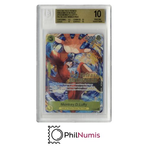 One Piece Monkey D. Luffy · P-036 Pre-Release Winner BGS 10