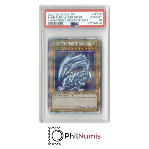 Blue-Eyes White Dragon · AC02-JP000 Prismatic Secret Rare PSA 10 Japanisch