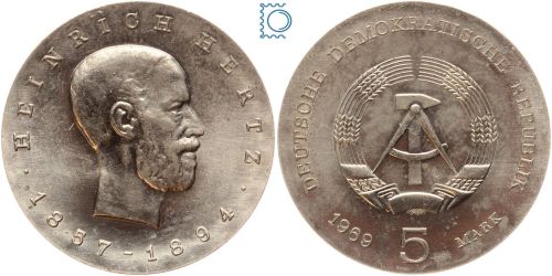 DDR 5 Mark 1969 - Heinrich Hertz - stempelglanz - J.1526