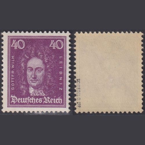 Deutsches Reich, MiNr. 395 postfrisch, 40 Pf. G. W. Leibnitz