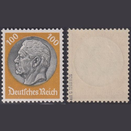 Deutsches Reich Nr. 495 postfrisch, geprüft Schlegel BPP, 100 Pf. Hindenburg