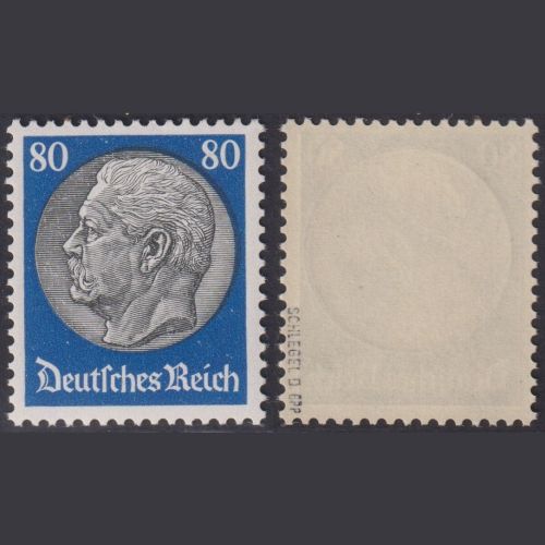 Deutsches Reich, Nr. 494 / 80 Pf. Hindenburg postfrisch, geprüft Schlegel BPP