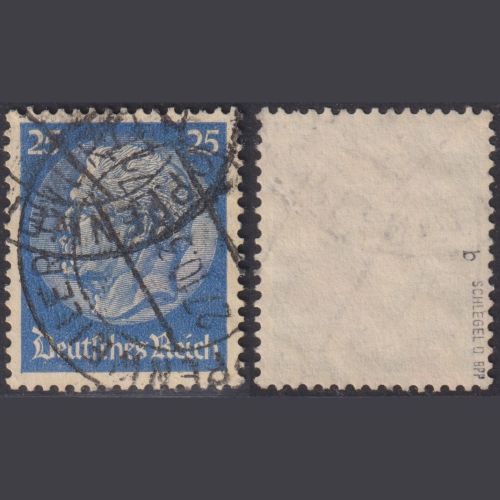 Deutsches Reich MiNr. 522 X b gestemeplt, geprüft Schlegel BPP, b-Farbe!