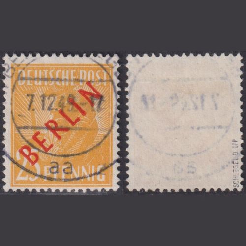 Berlin MiNr. 27 postfrisch, geprüft Schlegel BPP, 25 Pf. Rotaufdruck