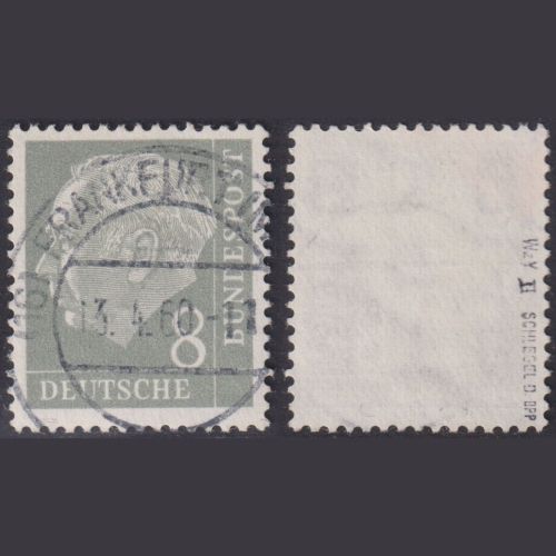 Bund 182 Y II gestempelt Vollstempel geprüft Schlegel, Heuss liegendes WZ