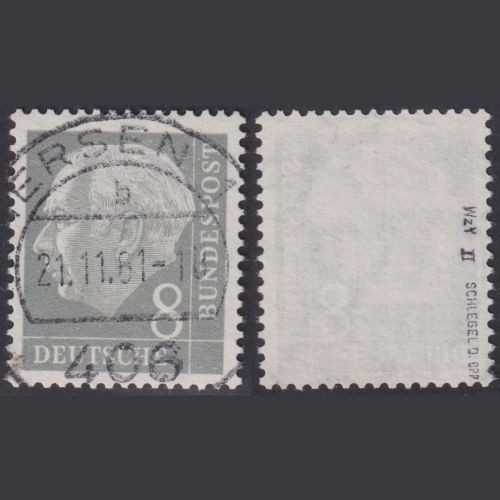 Bund MiNr. 182 Y II gestempelt, Vollstempel geprüft Schlegel BPP - Heuss liegendes WZ