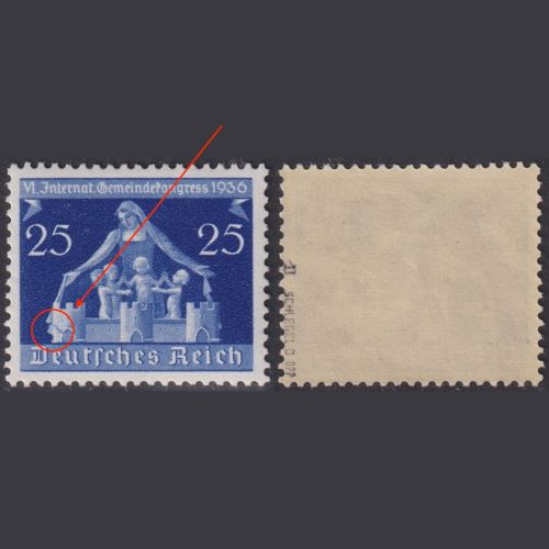 Deutsches Reich, Michel Nr. 620 PF II Plattenfehler postfrisch