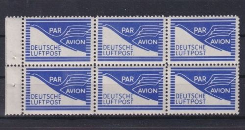 Bizone 1948 Flugpost-Zulassungsmarke JEIA Heftchenblatt FZ1 postfrisch