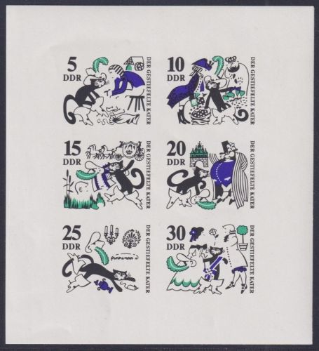 DDR 1426-1431 U PHASENDRUCK III postfrisch - Märchen Kleinbogen