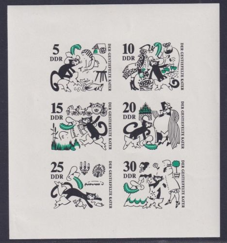 DDR 1426-1431 U PHASENDRUCK II postfrisch - Märchen Kleinbogen