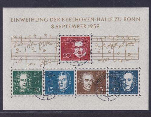 Bund Block 2 gestempelt - Beethoven Block - Sonderstempel LUDWIGSHAFEN