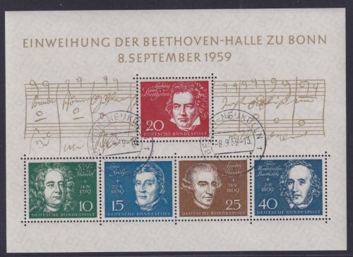 Bund Block 2 gestempelt - Beethoven Block - Sonderstempel BERLIN-NEUKÖLLN 1