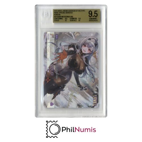 Nikke Modernia · ST03-001 ANL BGS 9,5 Koreanisch | Slab unten rechts beschädigt