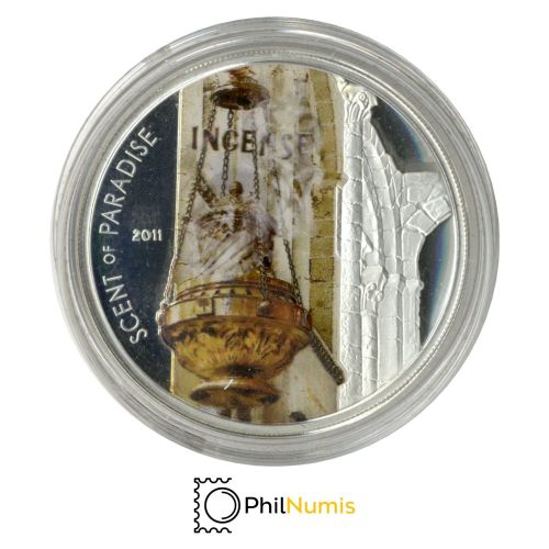 Palau 5 Dollar 2011 - Scent of Paradise - Weihrauchbrenner - Silber PP