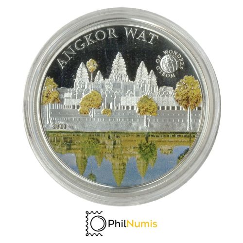 Palau 5 Dollar 2010 - World of Wonders - Angkor Wat - Silber PP